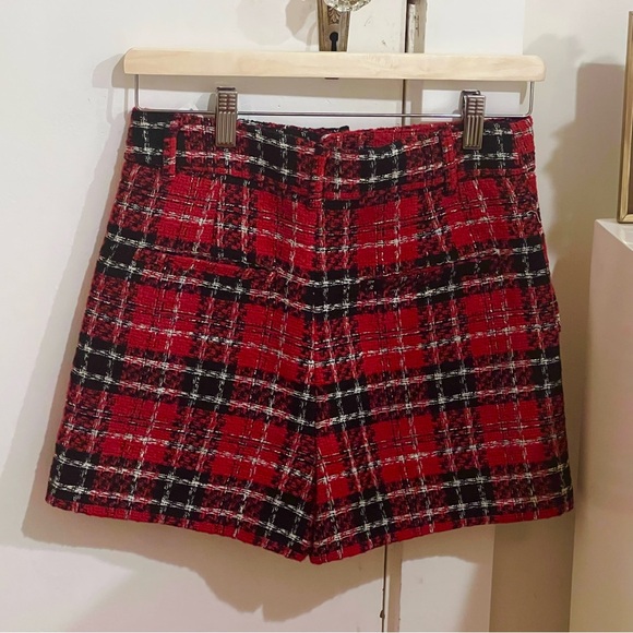 red textured plaid skort!! - Picture 4 of 4